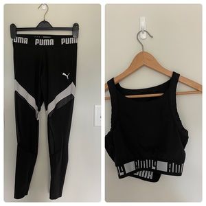 Puma Athleisure Legging and Crop Top Size M